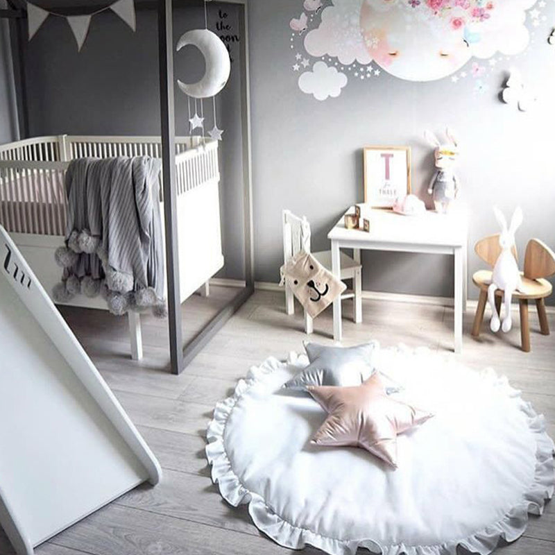 Tapis blanc pour chambre de bébé et enfant