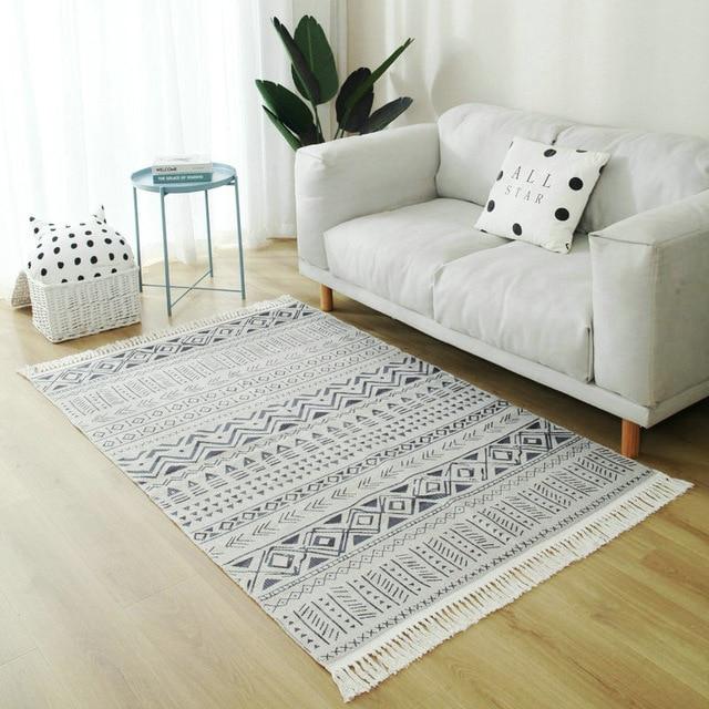 Tapis Coton Blanc