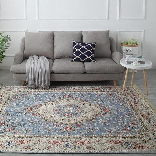 Tapis Persan Bleu et Beige