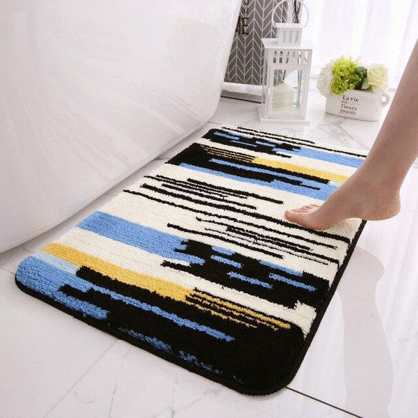 Tapis Salle de Bain Noir et Blanc Design Le Monde du Tapis